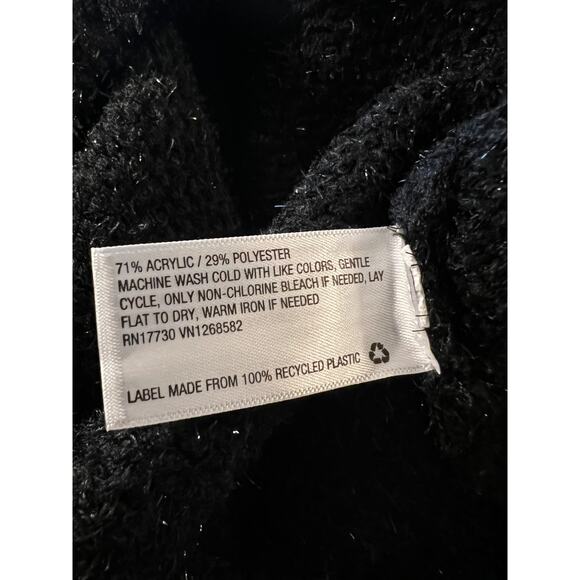 Wild Fable Women's Black Long Sleeve Crewneck Tinsel Sweater - Medium - NWT - Picture 9 of 9